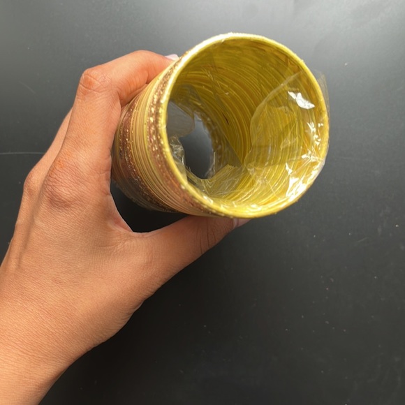 😍🐲 Mustard light green & gold bangles - Picture 2 of 3